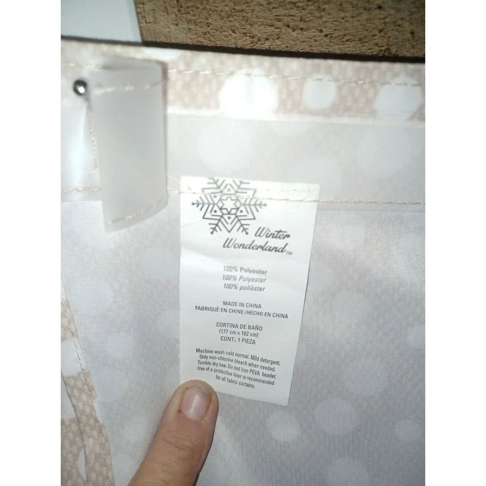 Holiday Time FABRIC Winter Shower Curtain 70